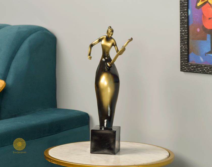 Musical Art Lady Showpiece - The Gharnish - A Unit of Satkala Creations