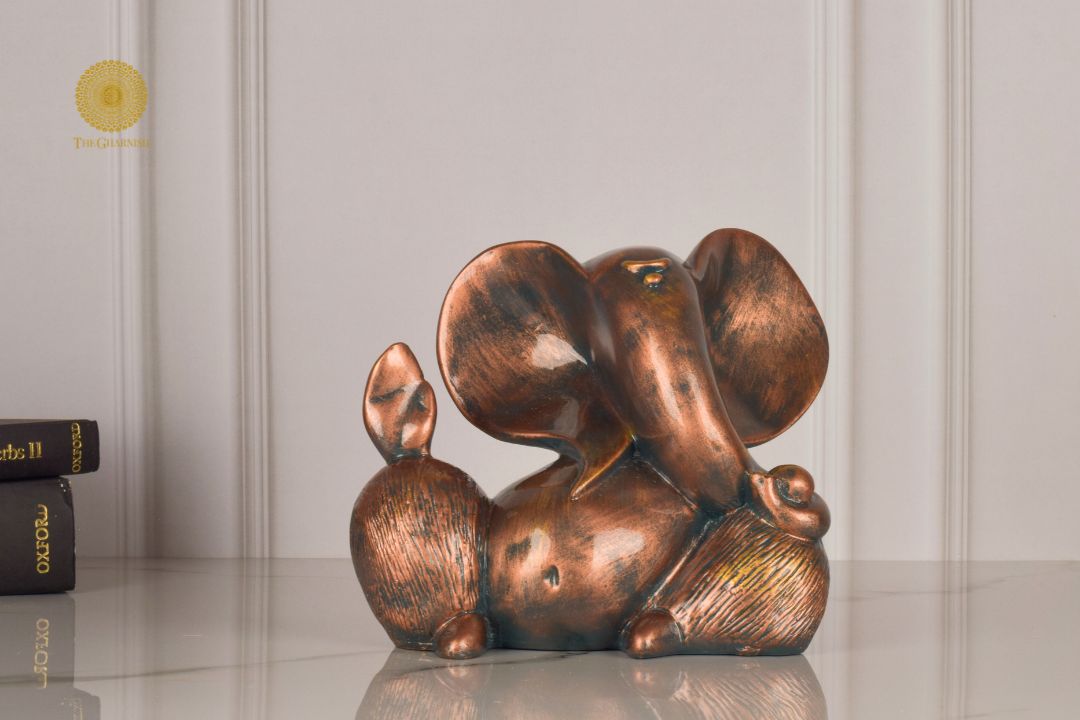 Rustic Ganesha Statue - The Gharnish - A Unit of Satkala Creations