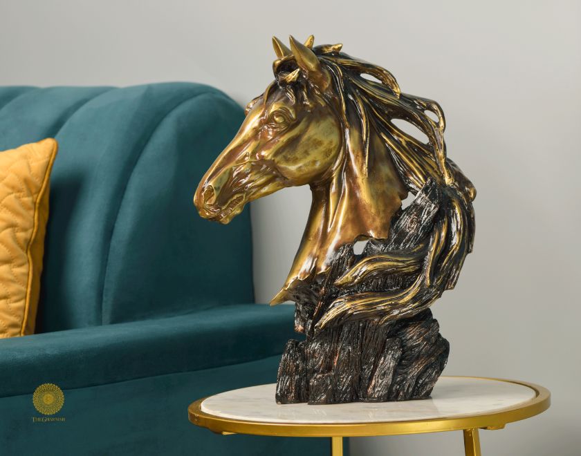 Modern Hair Horse Sclupture (6x12x16 Inches) - The Gharnish - A Unit of Satkala Creations