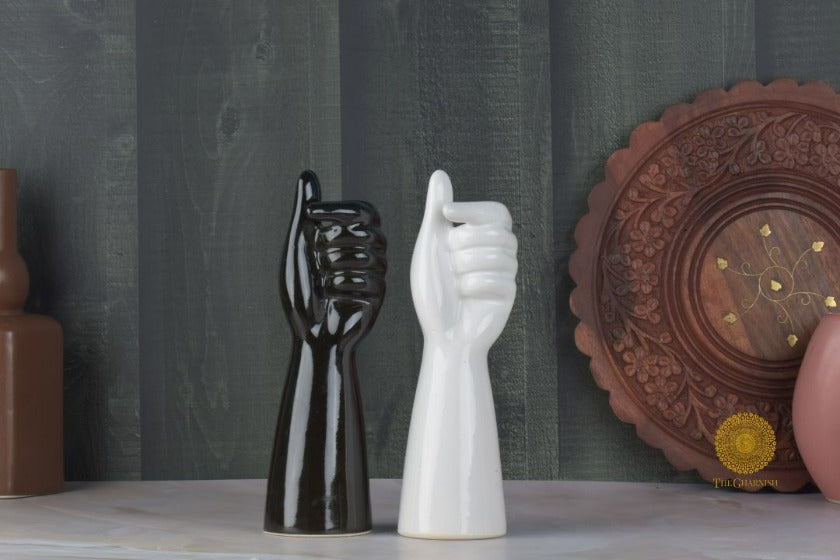 Creative Set of Hands Vase - The Gharnish - A Unit of Satkala Creations