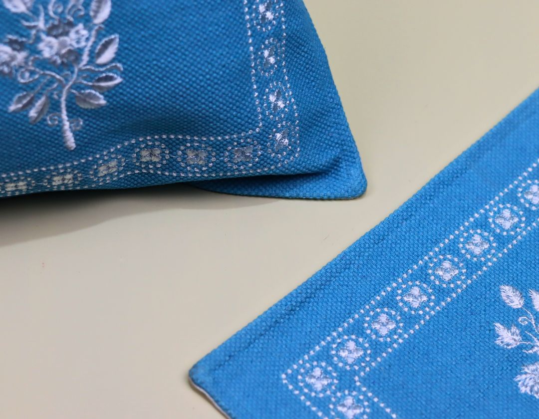Pure Cotton Embroidered Cushion Covers – Elegance in Every Stitch - The Gharnish - A Unit of Satkala Creations