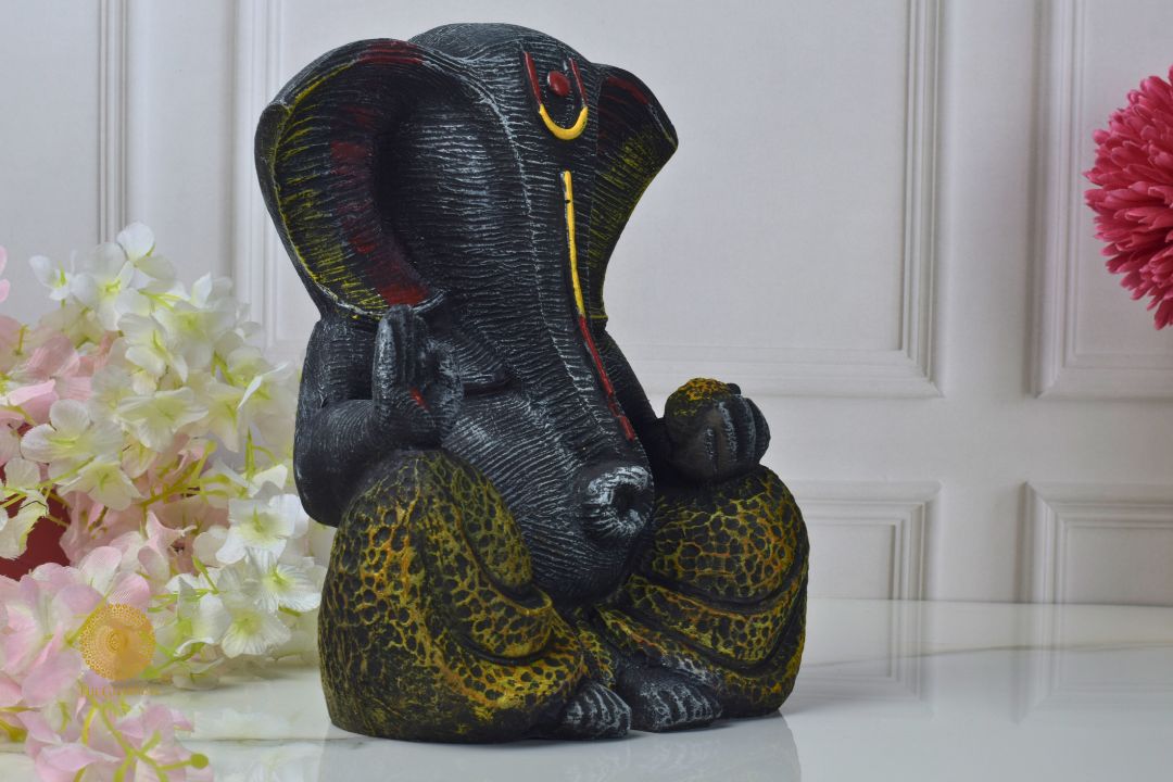 Modern Design Blessing Ganesha Statue (8x10 Inches) - The Gharnish - A Unit of Satkala Creations