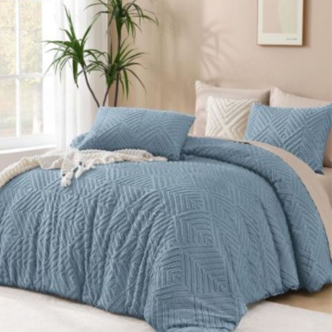Tufted Bedding Set King/Queen/Twin Sizes - The Gharnish - A Unit of Satkala Creations