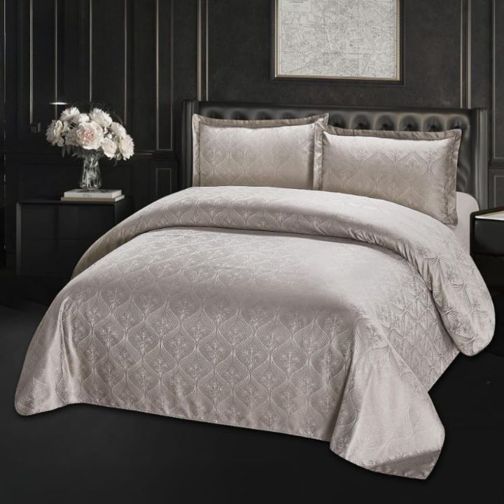 4-Piece Jacquard Fabric Comforter Set – Luxurious Elegance for Your Bedroom - The Gharnish - A Unit of Satkala Creations