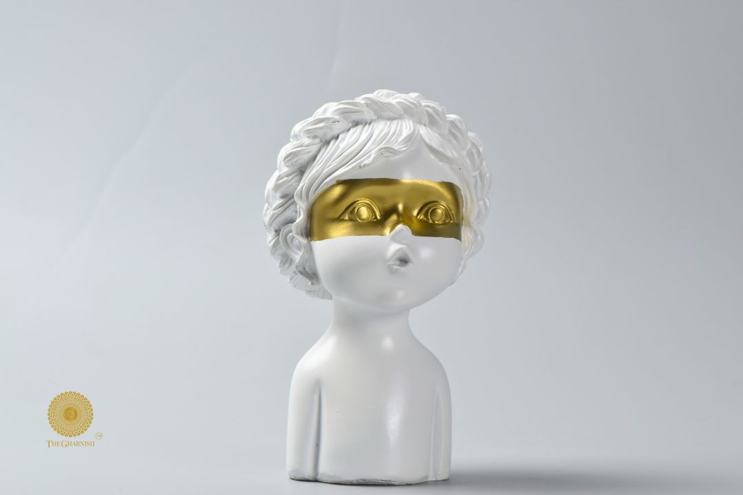 Golden Eye Baby Sclupture | Uniquely Crafted Table Top Decorative Showpiece ( 5x8 Inches) - The Gharnish - A Unit of Satkala Creations