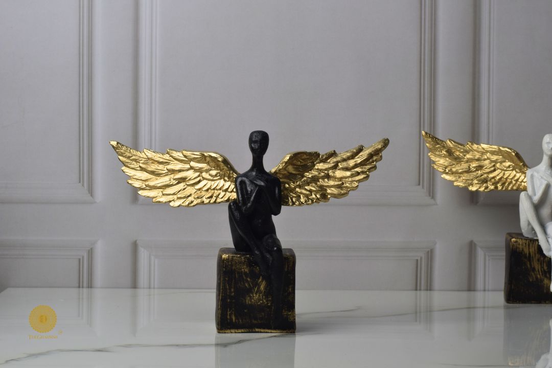 Fairy with Golden Wings (9x7 Inches) - The Gharnish - A Unit of Satkala Creations