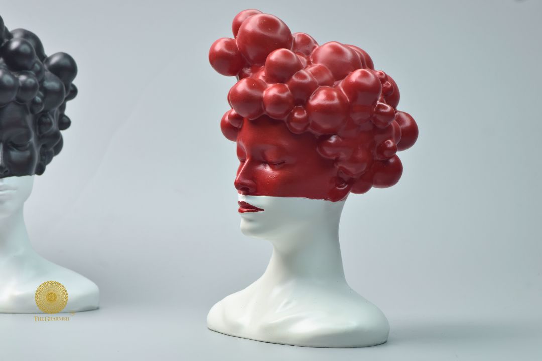Modern Stylish Lady Face Statue - The Gharnish - A Unit of Satkala Creations