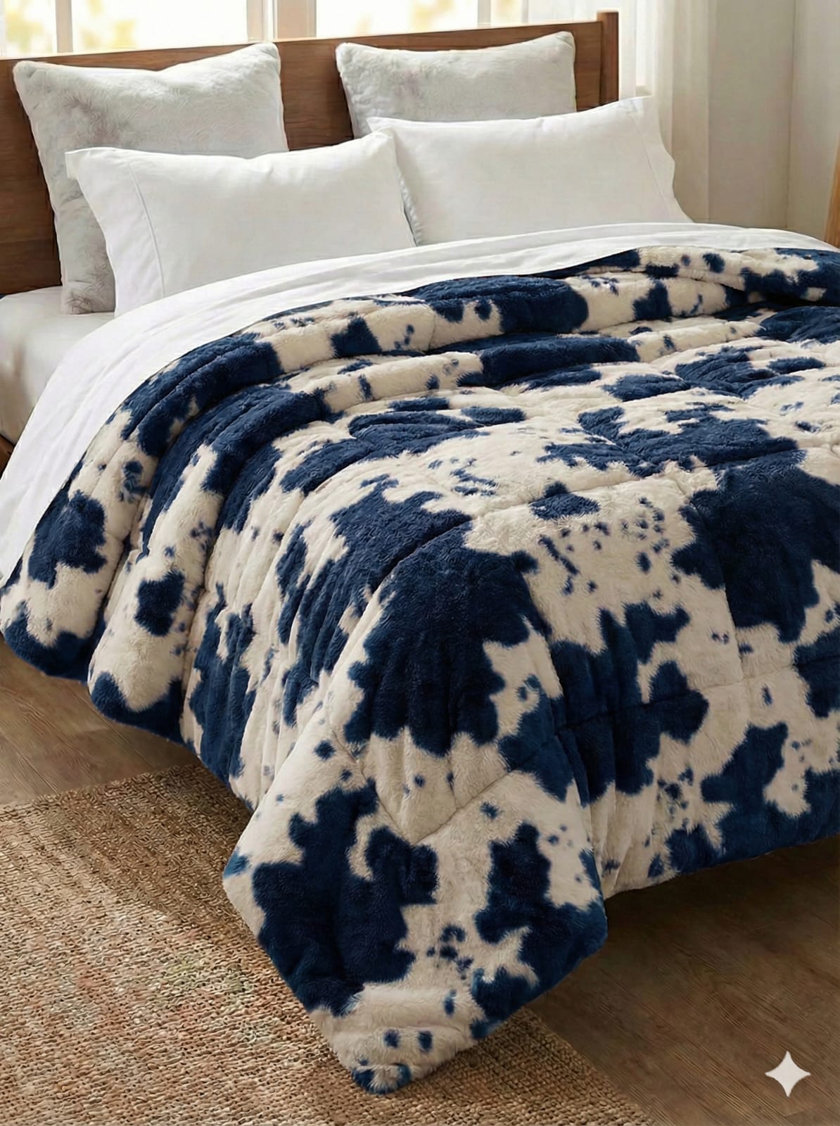 Rabbit Fur Dohar cum Duvet Cover With Hidden Zip - The Gharnish - A Unit of Satkala Creations