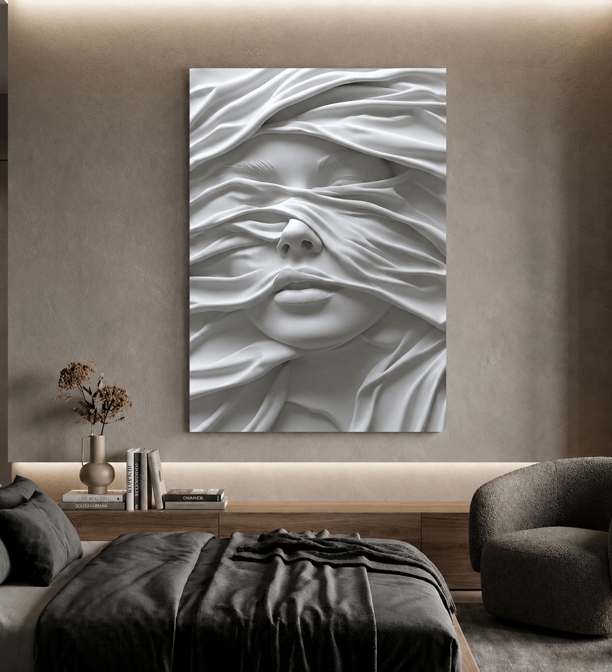 Veil of Serenity Luxury Wooden Wall Art