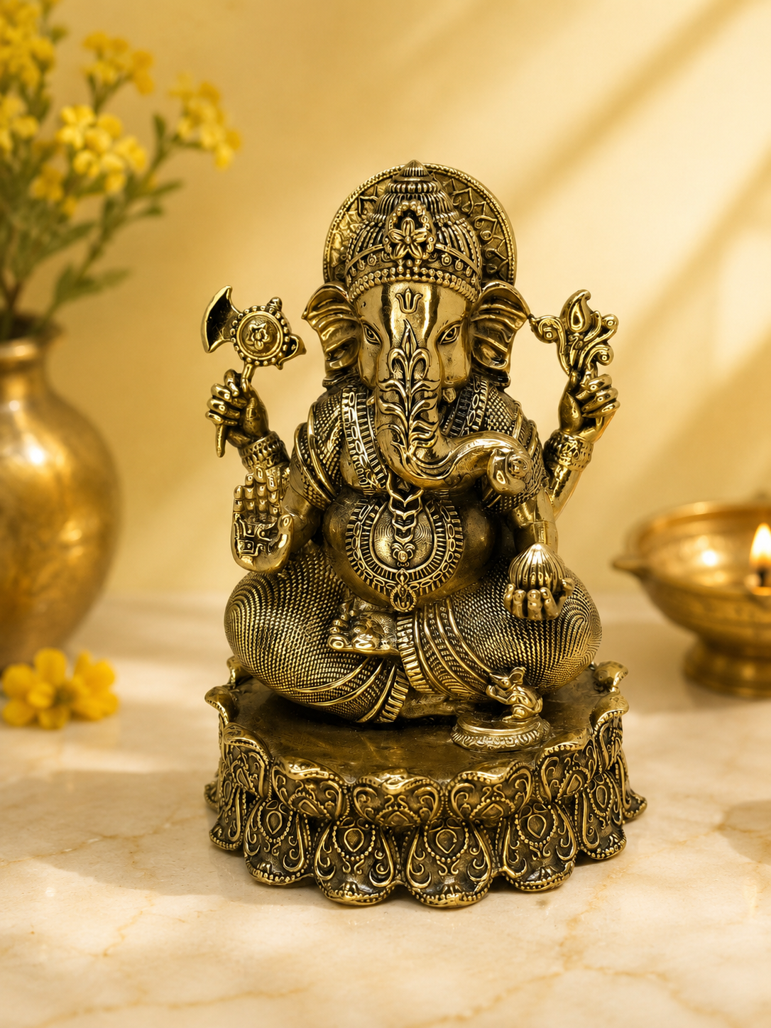 Brass Ganesha Murti