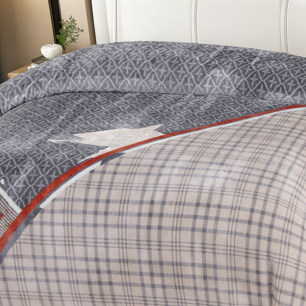 Cloudy Mink Luxury 3 Ply Blanket for heavy Winters
