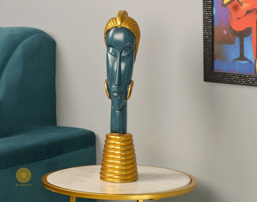 Decorative African Totem Statue (4x17 Inches) Each Approx - The Gharnish - A Unit of Satkala Creations