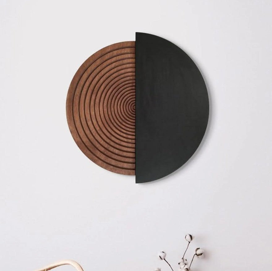 Handcrafted using high-quality wood in black and brown tones