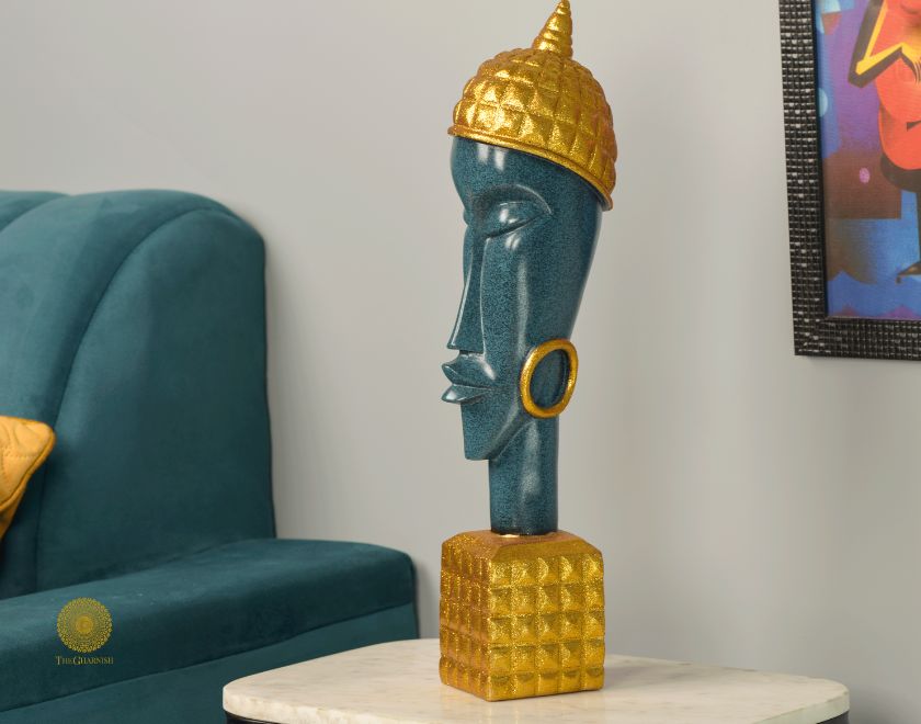 Decorative African Totem Statue (4x17 Inches) Each Approx - The Gharnish - A Unit of Satkala Creations