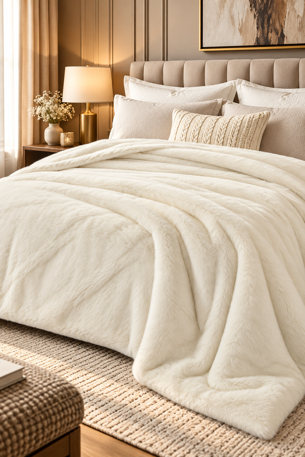 SnowLuxe Premium Plush Faux Fur Blanket – Soft Winter Throw