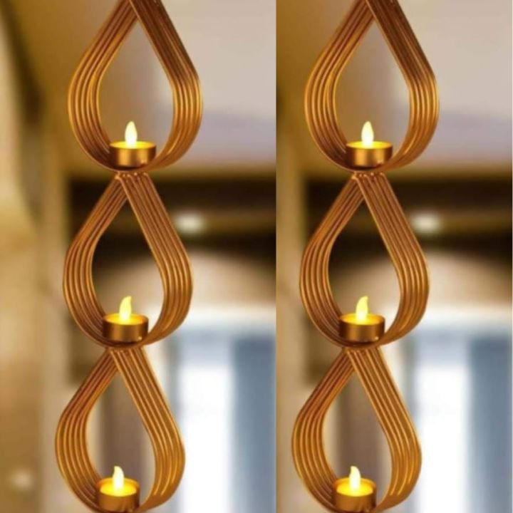Modern Design Hanging Decorated Diya - The Gharnish - A Unit of Satkala Creations