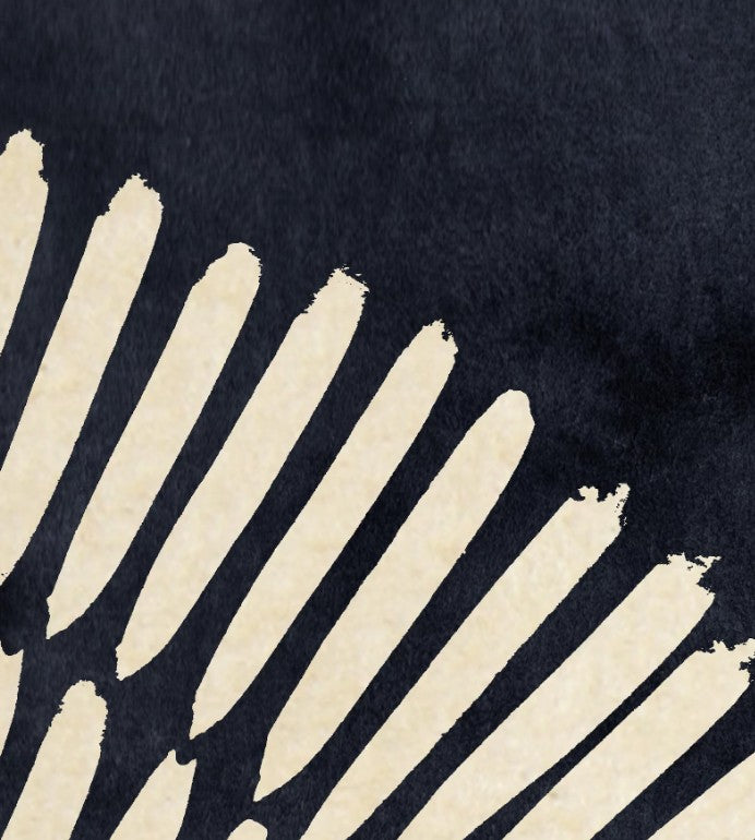 Pattern of white brush strokes on a black background