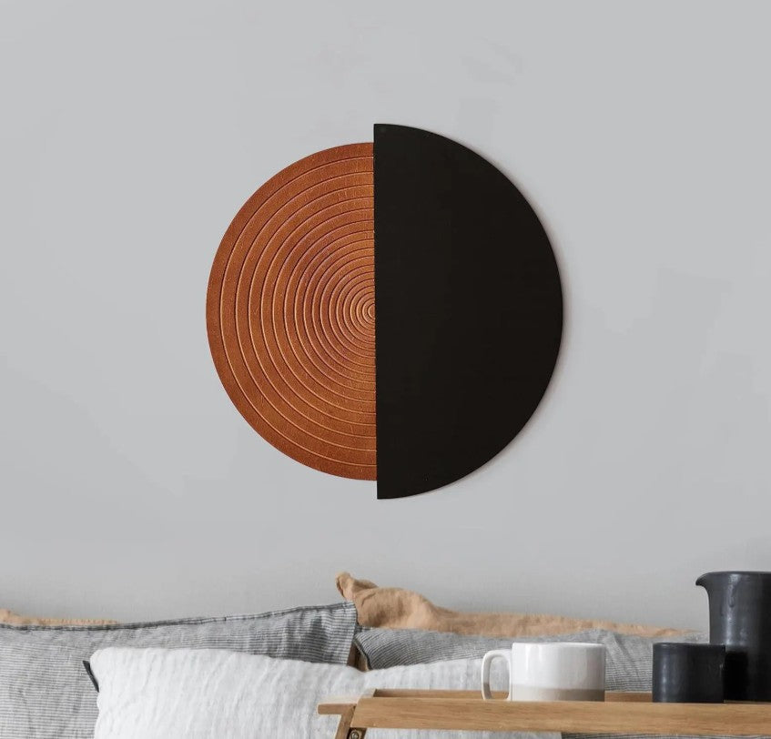 Handcrafted using high-quality wood in black and brown tones