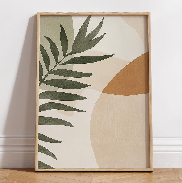 Natural Wooden Frame Canvas Wall Art - The Gharnish - A Unit of Satkala Creations