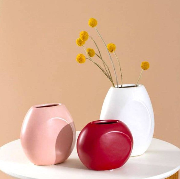 Abstract Flower Vase Set of 2 - The Gharnish - A Unit of Satkala Creations