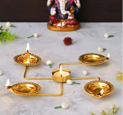 Swastik Deepak Diya - The Gharnish - A Unit of Satkala Creations