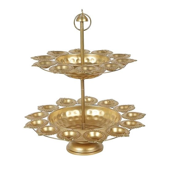 Deepak Urli 2 Tier Stand - The Gharnish - A Unit of Satkala Creations