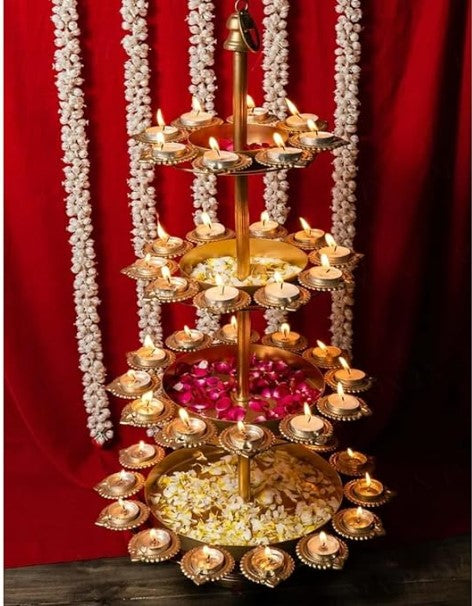 Deepak Urli 4 Tier Stand - The Gharnish - A Unit of Satkala Creations