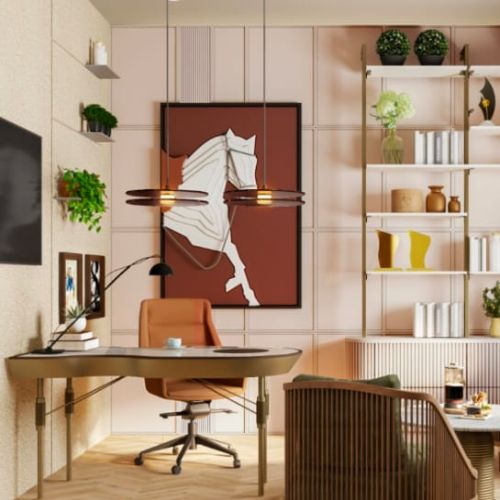 Wooden Brown Stereoscopic horse art Modern light luxury Abstract Large Wall Art - The Gharnish - A Unit of Satkala Creations