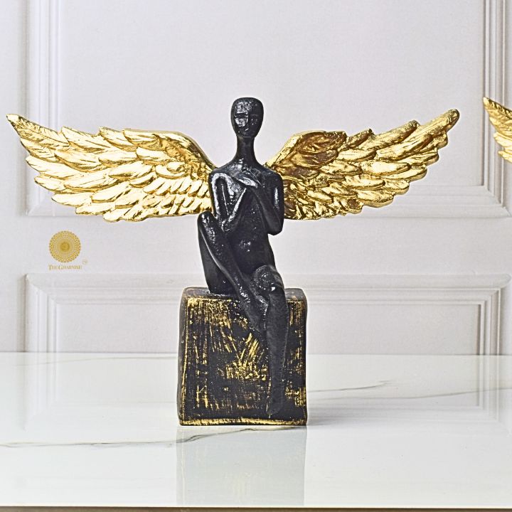 Fairy with Golden Wings (9x7 Inches) - The Gharnish - A Unit of Satkala Creations