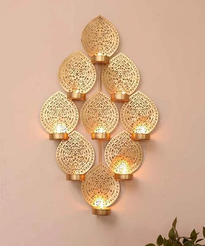 Wall Mounted Decorative T-Light Holder - The Gharnish - A Unit of Satkala Creations