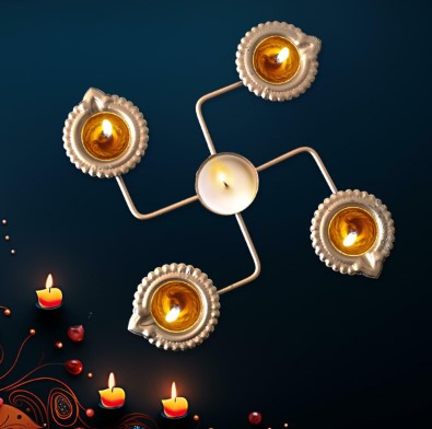 Swastik Deepak Diya - The Gharnish - A Unit of Satkala Creations