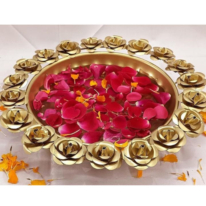 Rose Design Urli Set Of 3 - The Gharnish - A Unit of Satkala Creations