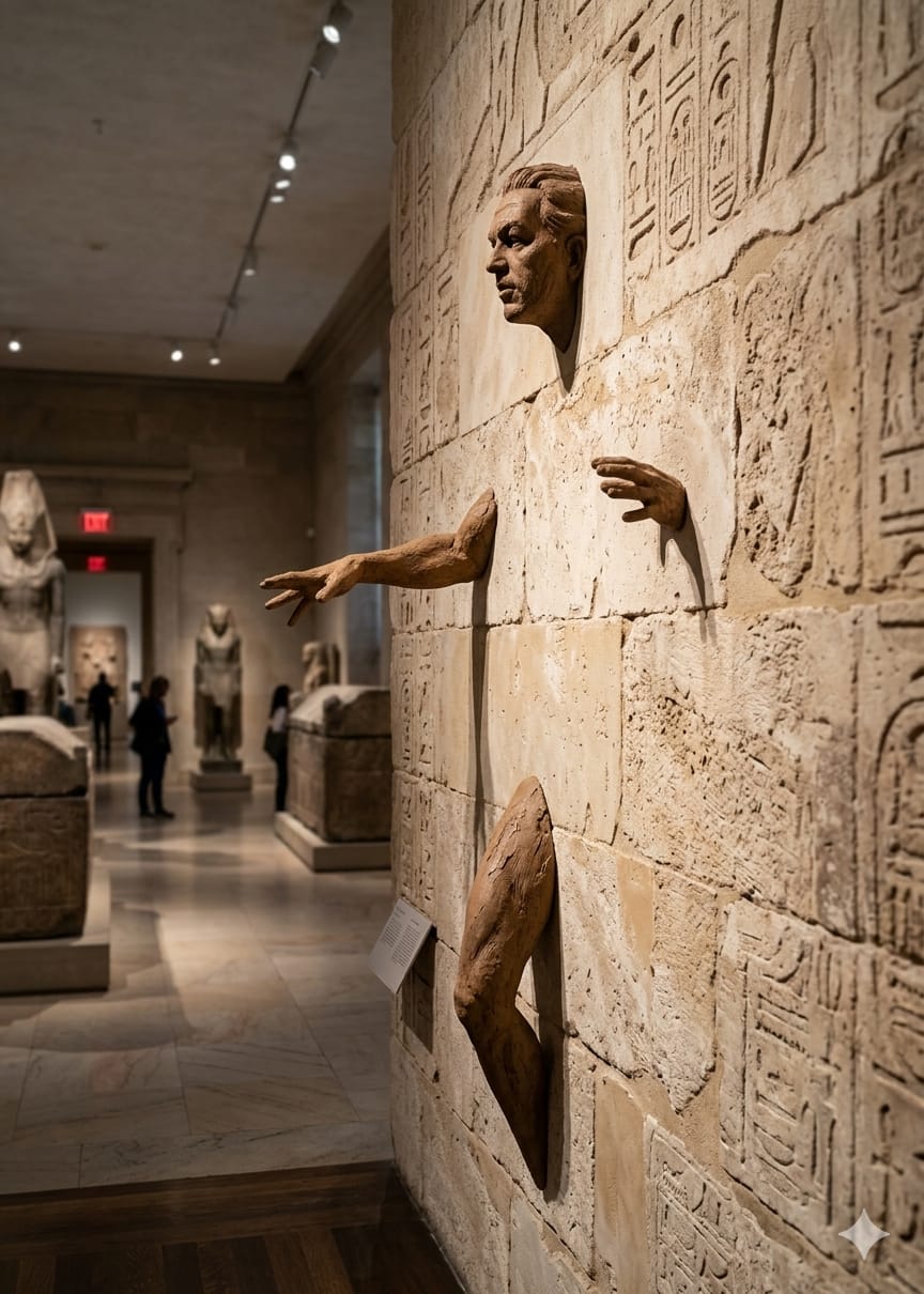 The Awakening, Beyond the wall – Human Figure Sculptural Wall Decor
