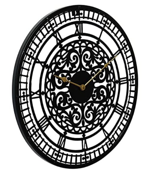 Silent Unique Wall Clock, Large Metal Wall Clock, 3D metal wall clock, metal art wall clock, Large Geometric Metal Clock - The Gharnish - A Unit of Satkala Creations
