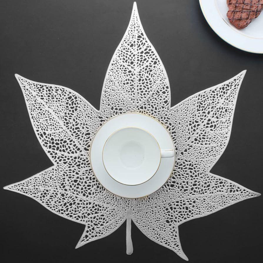 Leaf Design Dinning Table Mat - Set of 6 - The Gharnish - A Unit of Satkala Creations