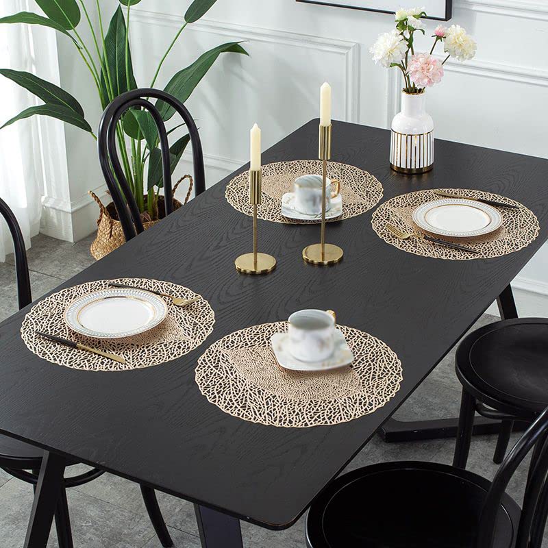 Leaf Design Dinning Table Mat - Set of 6 - The Gharnish - A Unit of Satkala Creations