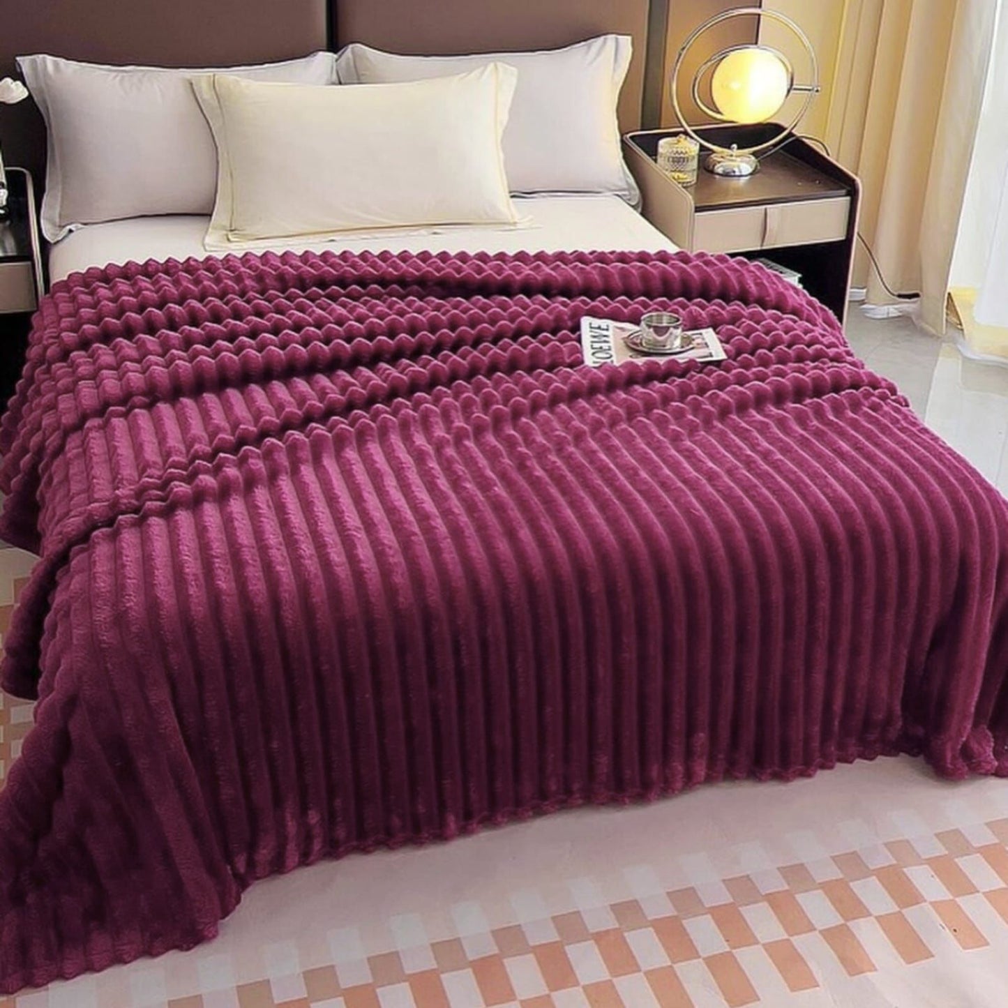 Rabbit Fur Super Soft Blanket / Duvet for Winters - The Gharnish - A Unit of Satkala Creations