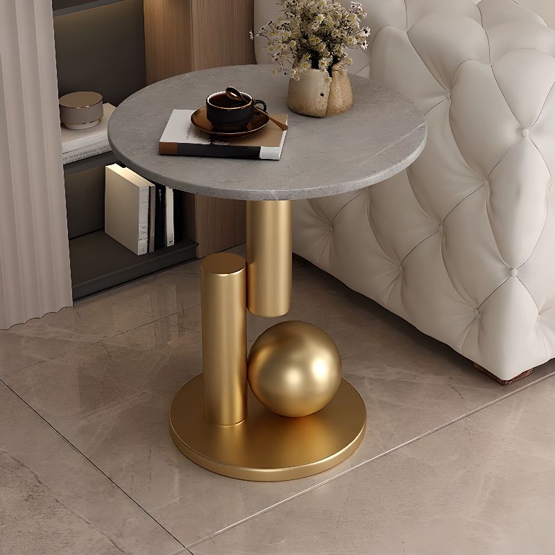 Premium Orbicular Stone Side Table,End table - The Gharnish - A Unit of Satkala Creations