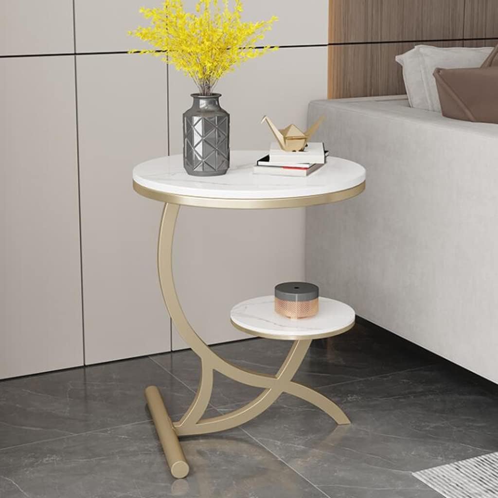 2-Tier Storage Modern Metal Frame Coffee Table - The Gharnish - A Unit of Satkala Creations