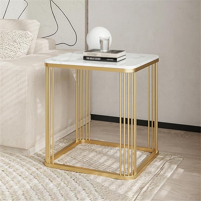 Metal Pipe Frame Bedside Table,End Table, Coffee Table for Home and Office - The Gharnish - A Unit of Satkala Creations