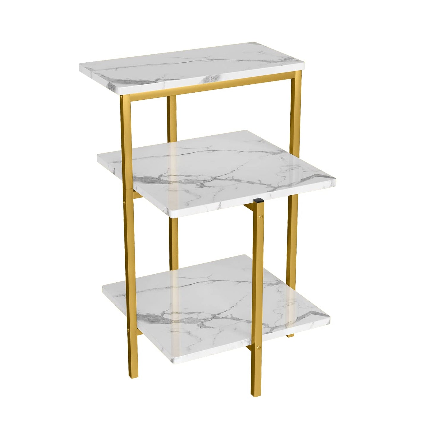 Square 3 Tier Marble Top End Tables,Side Tables & Coffee Tables for home and Living Room - The Gharnish - A Unit of Satkala Creations