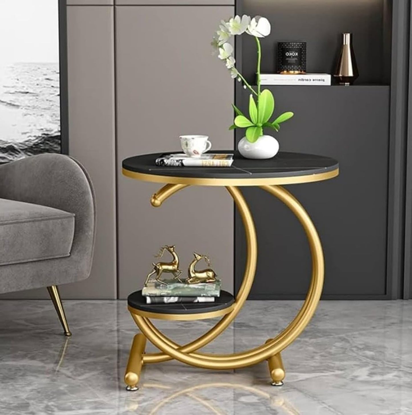 Luxury Design minimalist art coffee table, bedside table - The Gharnish - A Unit of Satkala Creations