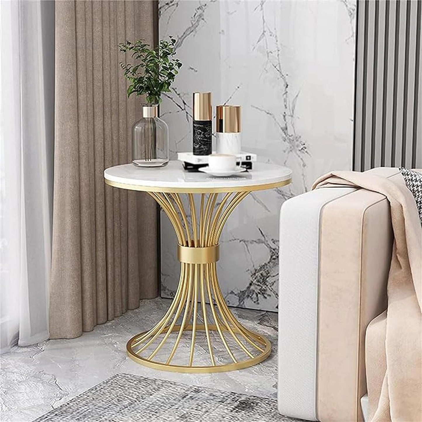 Circular Solid Centre Tea, Sofa, end, and Bedside Tables, Round Coffee Table - The Gharnish - A Unit of Satkala Creations