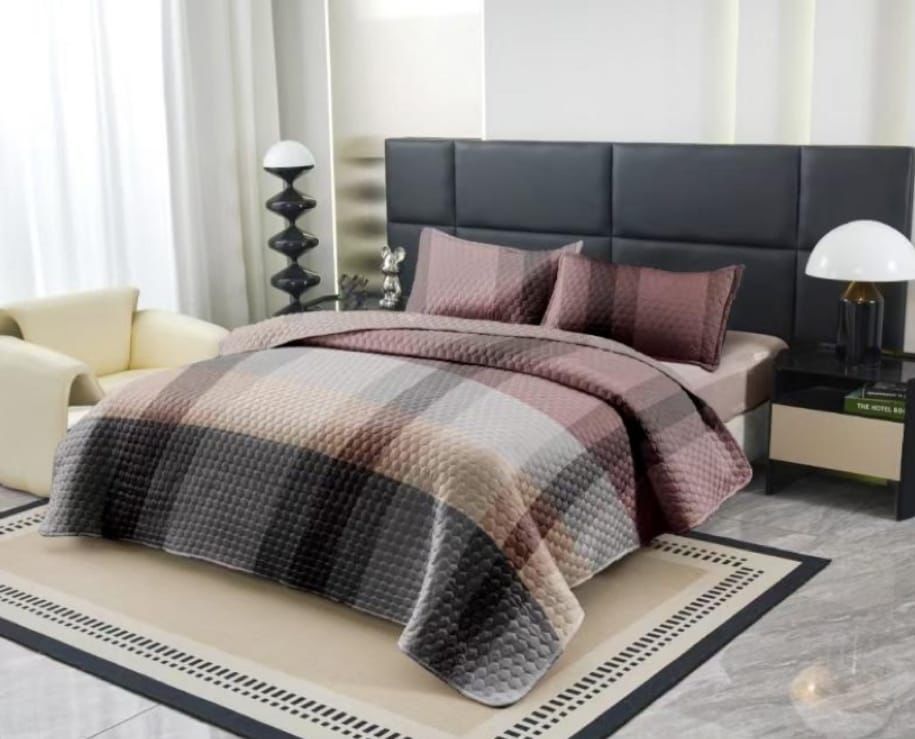 Ultra Premium Quilted Reversible Cotton Bedcover Set - The Gharnish - A Unit of Satkala Creations