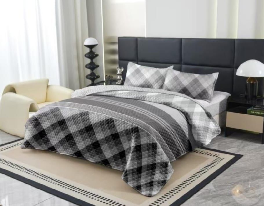 Ultra Premium Quilted Reversible Cotton Bedcover Set - The Gharnish - A Unit of Satkala Creations