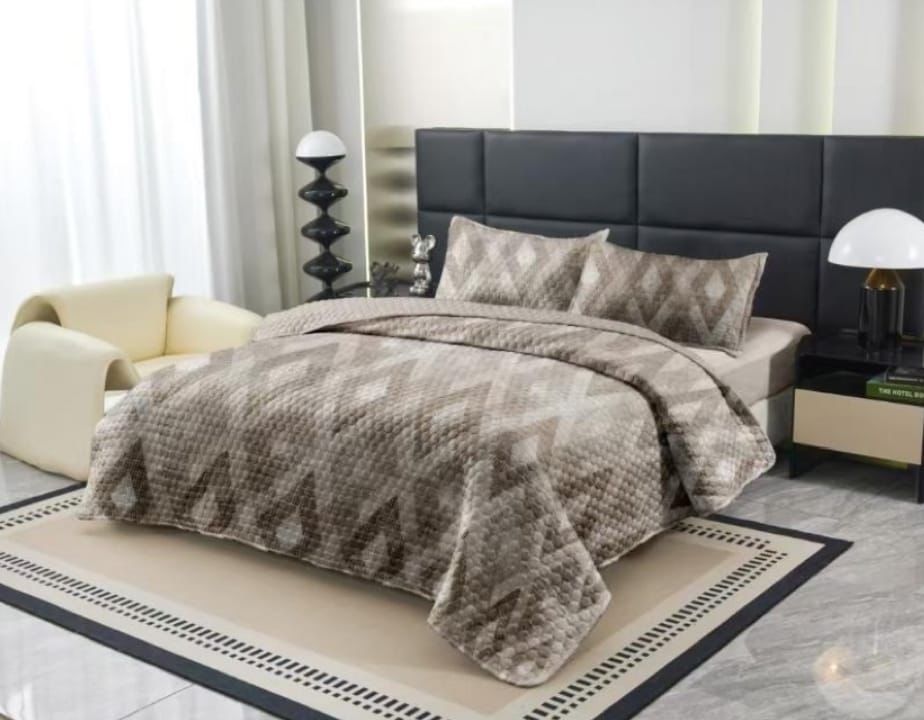 Ultra Premium Quilted Reversible Cotton Bedcover Set - The Gharnish - A Unit of Satkala Creations