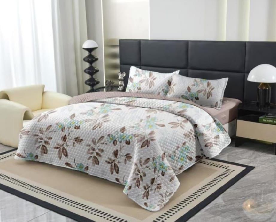 Ultra Premium Quilted Reversible Cotton Bedcover Set - The Gharnish - A Unit of Satkala Creations