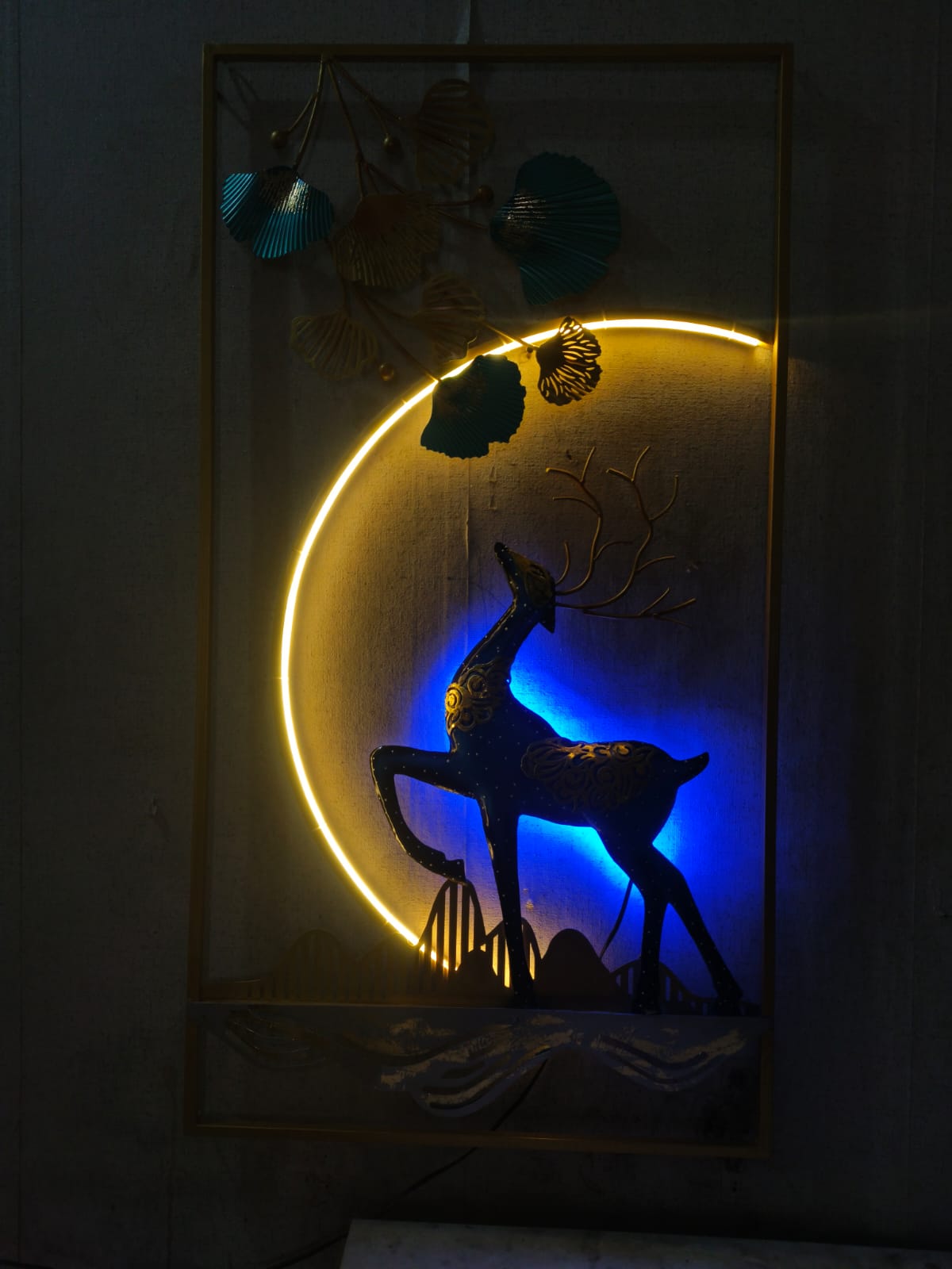 Deer & Nature Wall Art with LED - The Gharnish - A Unit of Satkala Creations