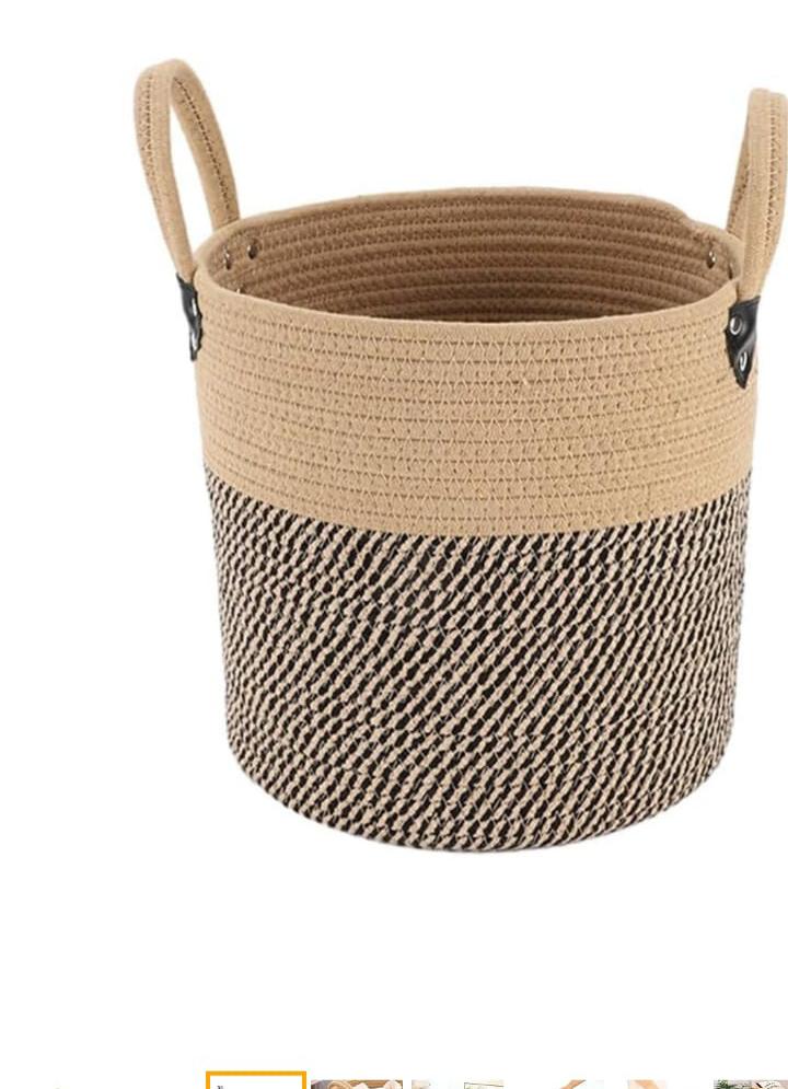 Laundry Basket with handle | Storage Basket Cum Handbag - The Gharnish - A Unit of Satkala Creations