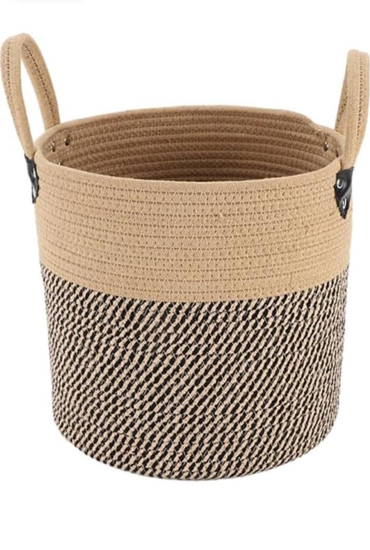 Laundry Basket with handle | Storage Basket Cum Handbag - The Gharnish - A Unit of Satkala Creations